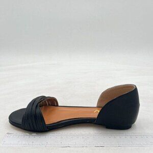 YDN Women Open Toe D'Orsay Ballet Flat Sandals Comfort Slip On Summer Walking Sh